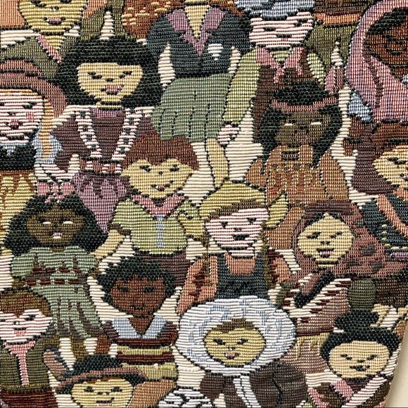 Vintage 90's Mirrors Children of the World Tapestry Vest - Picture 4 of 12